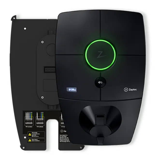 Zaptec | Pro | Station de charge + plaque arrière| 22 kW