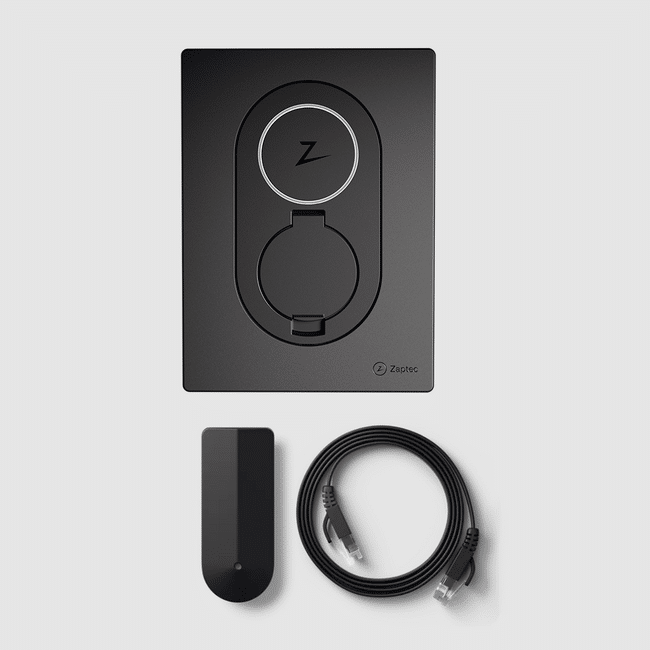 Zaptec | GO | 22 kW | Noir asphalte | y compris Tibber Pulse